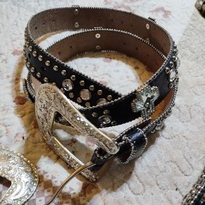 Cross & Heart Bling  Western Belt.